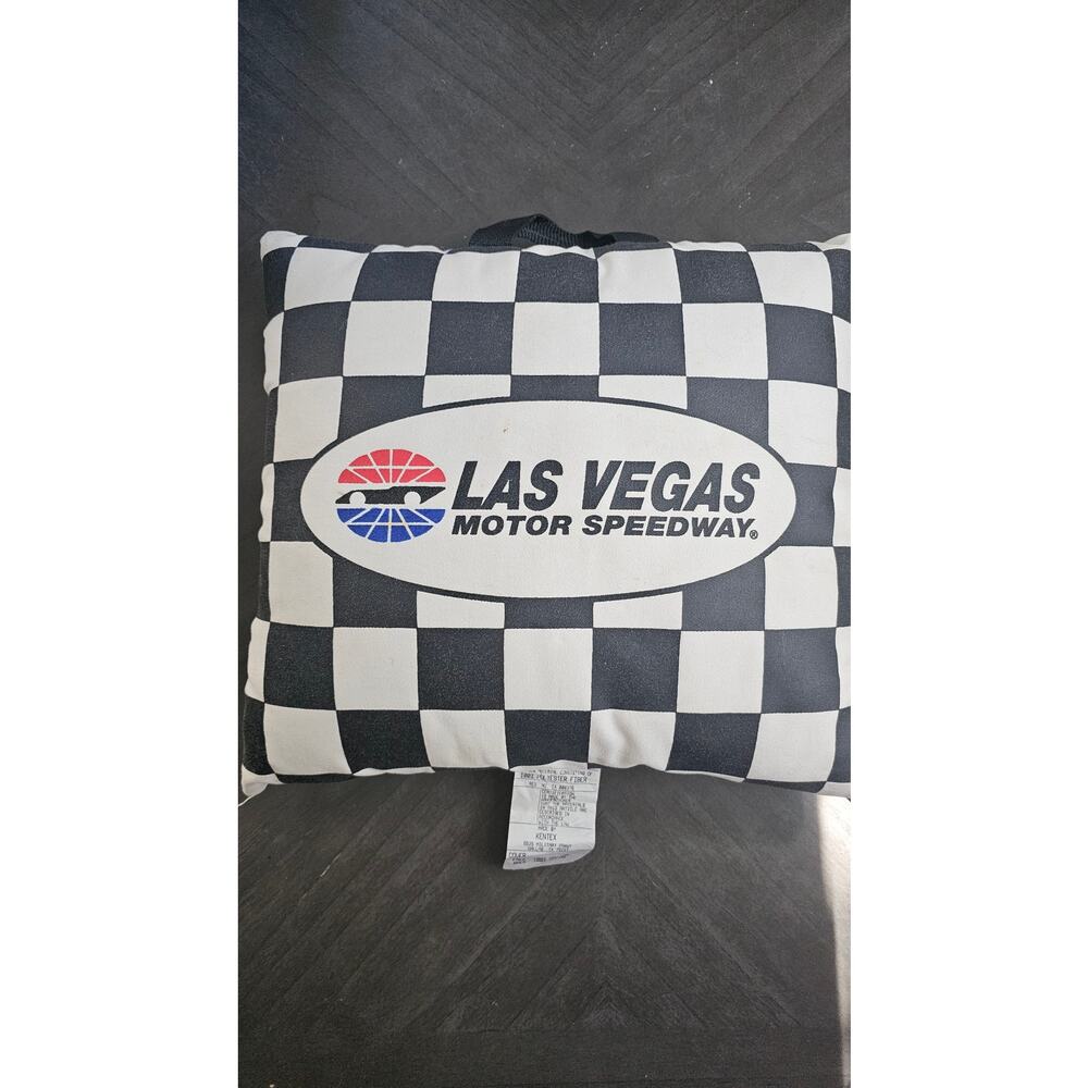 Kentex Las Vegas Motor Speedway 15" Black White Pillow Bleacher Seat Cushion